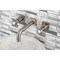 Kingston Brass KS6128BX Two-Handle Wall Mount Bathroom Faucet, Brushed Nickel KS6128BX - alternate 2
